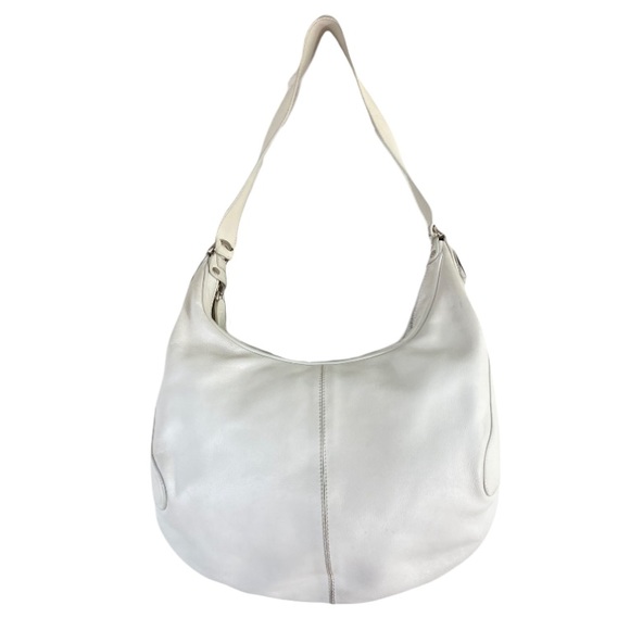 Tod’s White Smooth Leather Hobo Shoulder Bag